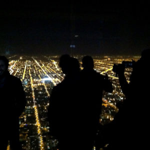 Willis Tower Skydeck Skybox Glass View Deck at Night